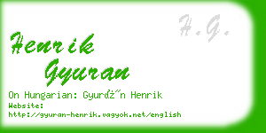 henrik gyuran business card